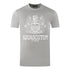 Aquascutum Large Bold London Aldis Brand Logo Grey T Shirt
