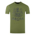 Aquascutum Large Bold London Aldis Brand Logo Army Green T Shirt