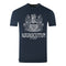 Aquascutum Large Bold London Aldis Brand Logo Navy Blue T Shirt