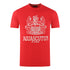 Aquascutum Large Bold London Aldis Brand Logo Red T Shirt