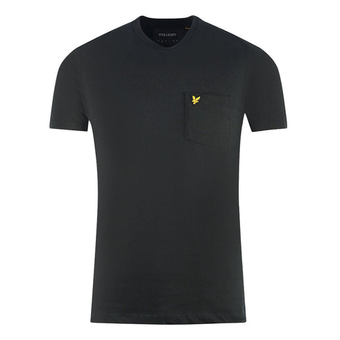 Lyle Scott Chest Pocket Brand Logo Black T Shirt