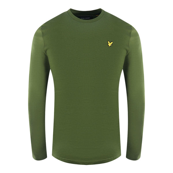 Lyle Scott Brand Logo Long Sleeve Woodland Green T Shirt