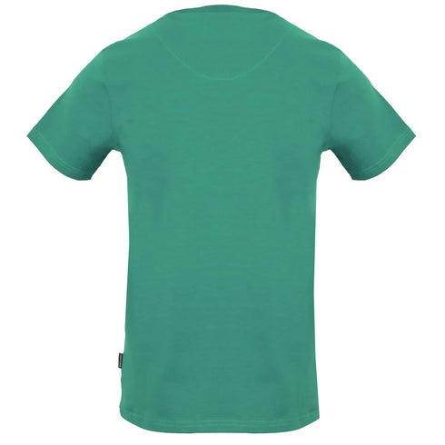 Aquascutum Navy London Logo Green T Shirt