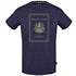 Aquascutum Gold London Logo Navy T Shirt