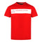 Aquascutum Block Brand Logo Red T Shirt
