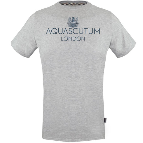 Aquascutum Bold London Logo Grey T Shirt