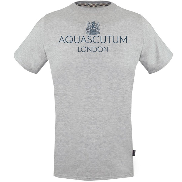 Aquascutum Bold London Logo Grey T Shirt