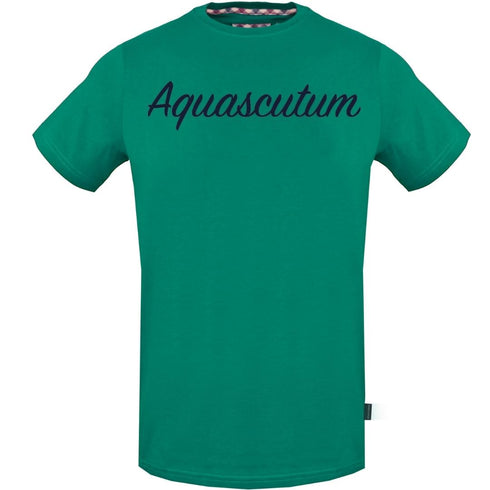 Aquascutum Signature Logo Green T Shirt