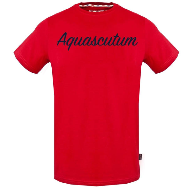 Aquascutum Signature Logo Red T Shirt