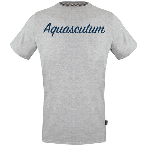 Aquascutum Signature Logo Grey T Shirt
