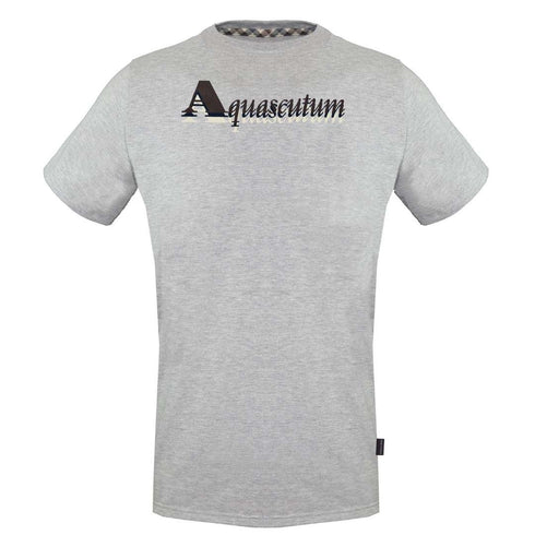 Aquascutum Layered Logo Grey T-Shirt - Nova Clothing