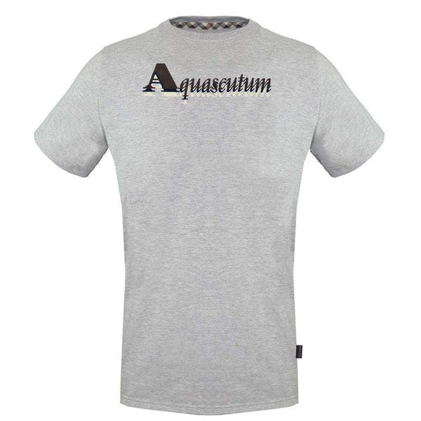 Aquascutum Layered Logo Grey T-Shirt - Nova Clothing