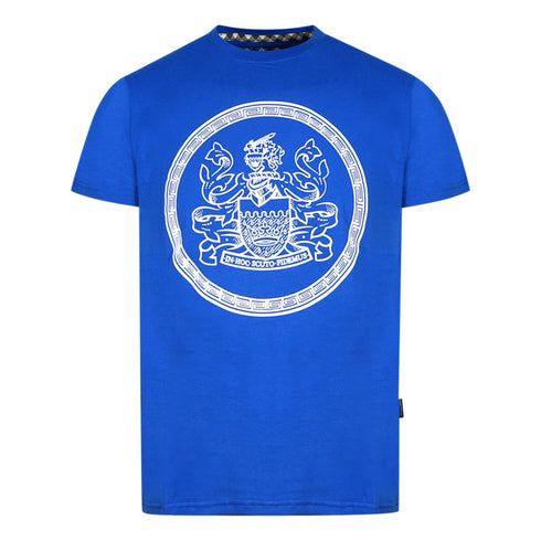Aquascutum Circle Aldis Logo Blue TShirt TSIA17 81