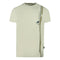 Aquascutum Vertical Check Logo Beige T Shirt