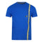 Aquascutum Vertical Check Logo Blue T Shirt