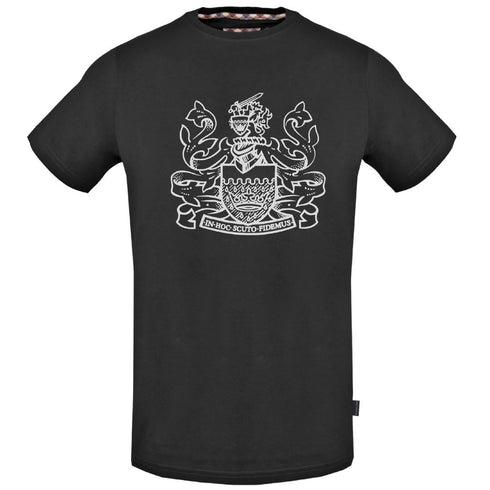 Aquascutum Aldis Crest Black T Shirt