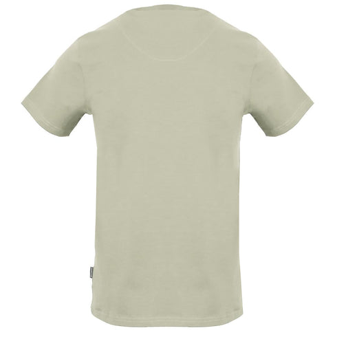 Aquascutum Stitched Aldis Logo Beige T Shirt TSIA29 12