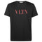Valentino Red Vltn Print Logo Black T Shirt