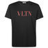 Valentino Red Vltn Print Logo Black T Shirt