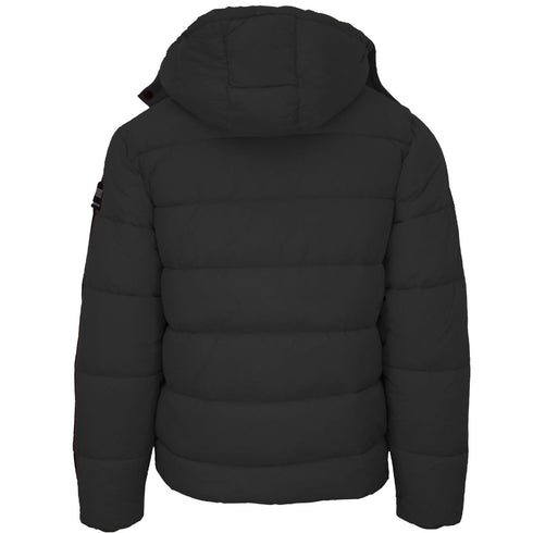 Plein Sport Padded Small Circular Logo Black Jacket - Style Centre Wholesale