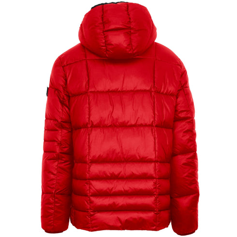 Plein Sport Small Circle Logo Quilted Red Jacket