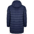 Plein Sport Padded Small Circular Logo Branded Navy Blue Long Jacket - Style Centre Wholesale