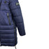 Plein Sport Padded Small Circular Logo Branded Navy Blue Long Jacket - Style Centre Wholesale