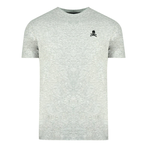 Philipp Plein Skull And Crossbones Logo Grey Underwear T Shirt