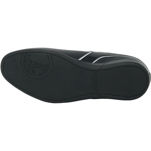 Versace Collection Logo Low Cut Black Sneakers - Nova Clothing