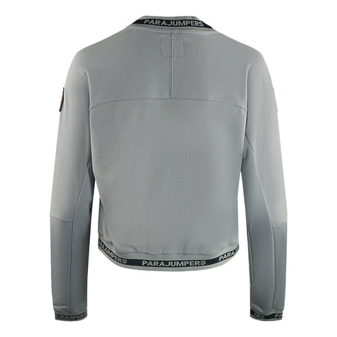 Parajumpers Vale Brand Logo Taped Hems Vapour Blue Cropped Jumper