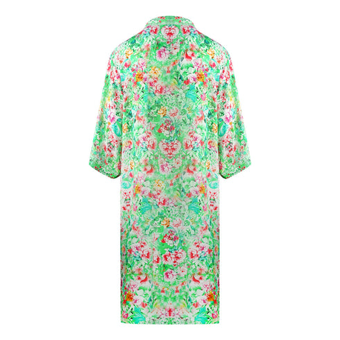 Inoa Versailles Gardenia 1202120 Green Long Kimono